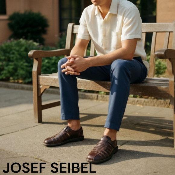 Josef Seibel Other - JOSEF SEIBEL | NWOT MEN'S LEATHER SHOES SANDALS |  MARONE | EU 46  US 12 - 12.5